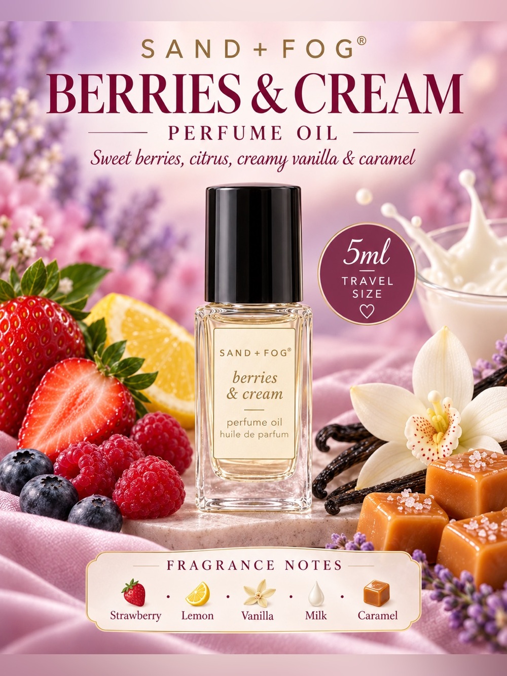 SAND + FOG Roll-On Perfume Oil in Cream